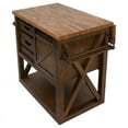 thumbnail image 5 of Yosemite Home Decor Wood Kitchen Island with Butcher Block Top in Brown, 5 of 11