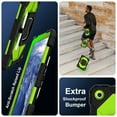 thumbnail image 4 of Rugged Hybrid Case For Samsung Galaxy Tab A9 8.7" SM-X110/X115/X117 tablet, with Built-in Kickstand 360° Rotating Handstrap Crossbody Shoulder Strap Shockproof Heavy Duty Case, Black+Green, 4 of 8