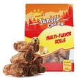 thumbnail image 2 of (2 pack) Jungle Calling Multi Flavor Rolls Dog Treats, Peanut Butter, Duck, Chicken & Beef, Rawhide Free Dog Snacks, 2 of 10