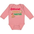 thumbnail image 3 of Inktastic Christmas Official Cookie Taster with Bell and Star Cookie Boys or Girls Long Sleeve Baby Bodysuit, 3 of 5