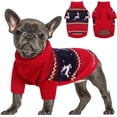 thumbnail image 2 of Queenmore Suéter navideño para perros, jersey de punto, ropa navideña para perros, traje navideño para perros con cuello alto, suéteres cálidos para perros pequeños, niños o niñas M, 2 of 4