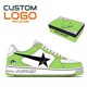 thumbnail image 1 of Zapatillas de deporte originales personalizadas para mujer, zapatos verdes baped para hombre, zapatillas de deporte personalizadas, zapatos bajos de Skateboard para niñas, 1 of 3