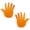 A, variant on 2PCS Enthusiastic Foam Hand Pair Double Sided Cheer Props for Baseball and Community Gatherings