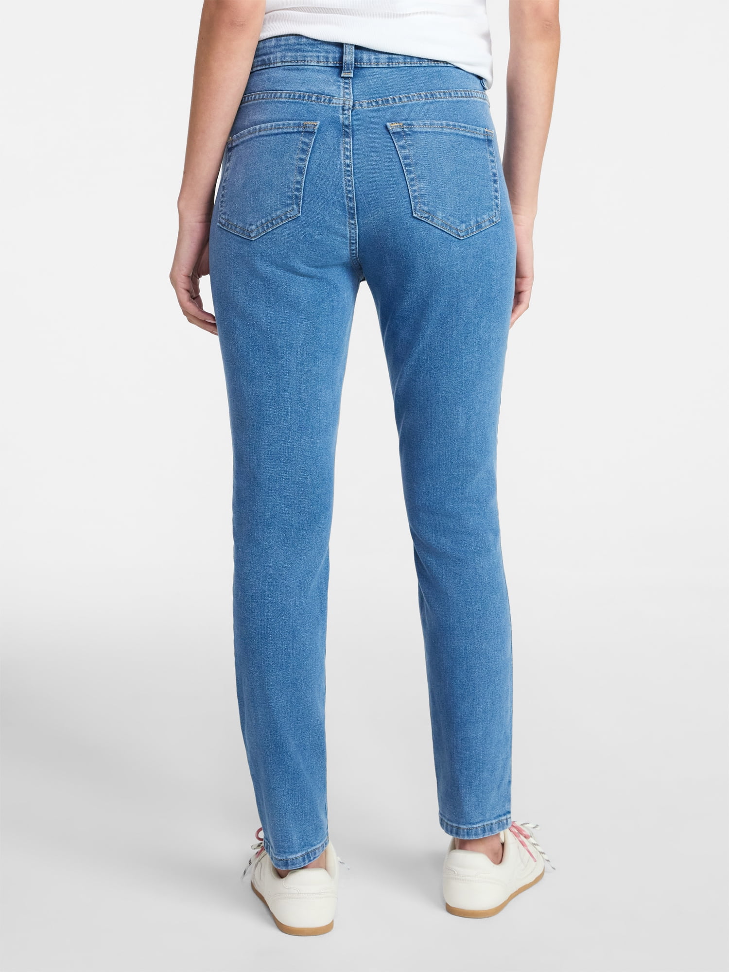 Time and Tru Women's High Rise Skinny Jeans, 29" Inseam Regular, Sizes 0-20, 10S-16S