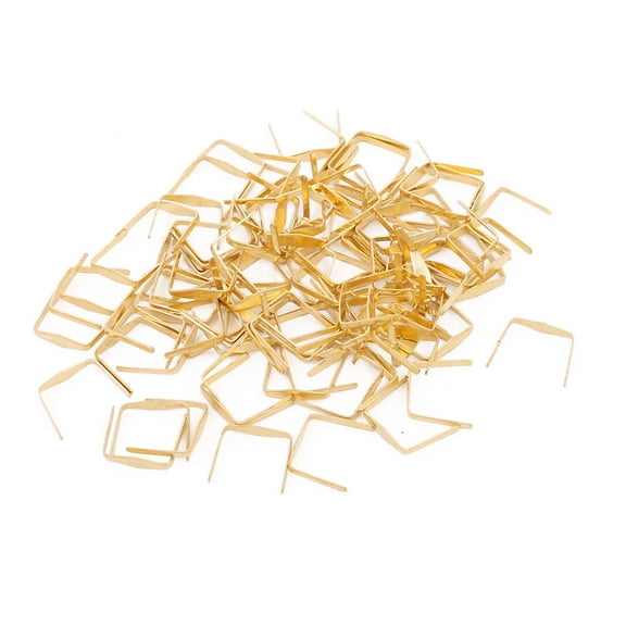 100 Pcs Chandelier Connectors Buckle 12mm Width Gold Tone for Fastening Crystal