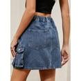thumbnail image 2 of High Waist Denim Skirt, 2 of 10