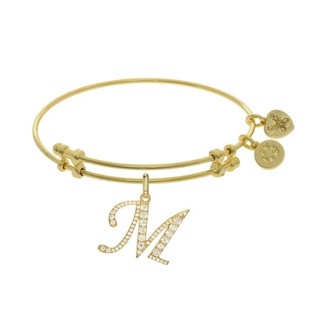 Angelica Yellow Tone Br Letter M Adjule Bangle Bracelet Angelica Yellow Tone Br Letter M Adjule Bangle Bracelet 7 25 Inches