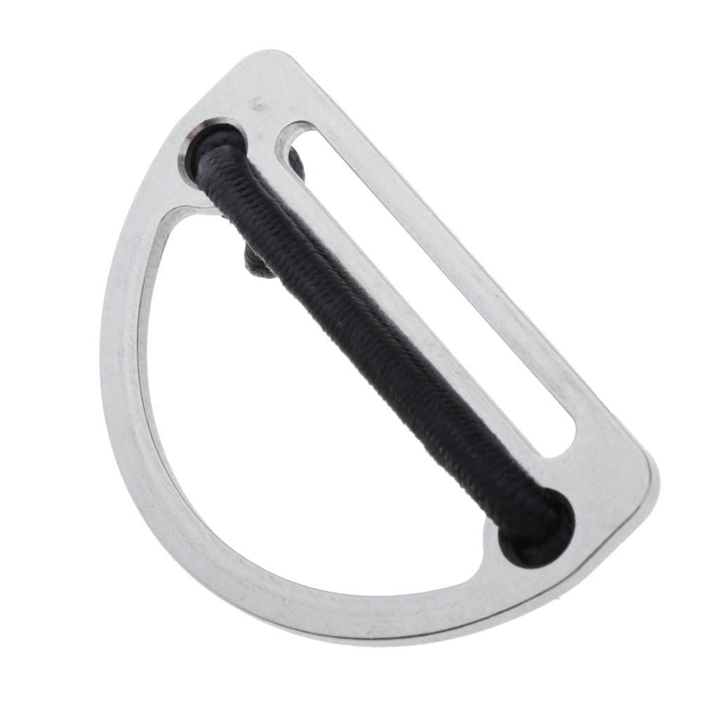 harayaa 2xDiving Metal D Ring Sliding Bar Strap Adjuster Buckles Slider 5cm Webbing