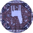 thumbnail image 1 of Ahgly Company Indoor Round Persian Blue Traditional Area Rugs, 8' Round, 1 of 4