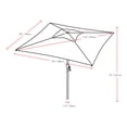 thumbnail image 2 of CorLiving 6.5ft x 6.5ft Square Tilting Outdoor Market Umbrella with Steel Frame and Durable Canopy, Brown, 2 of 8