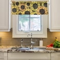 thumbnail image 3 of Coolnut Retro Sunflower Valance Faux Linen Small Window Curtains Short Rod Pocket Valances for Kitchen, Living Room, Bathroom, Modern, 54" L x 18" W Home Decor, 3 of 6