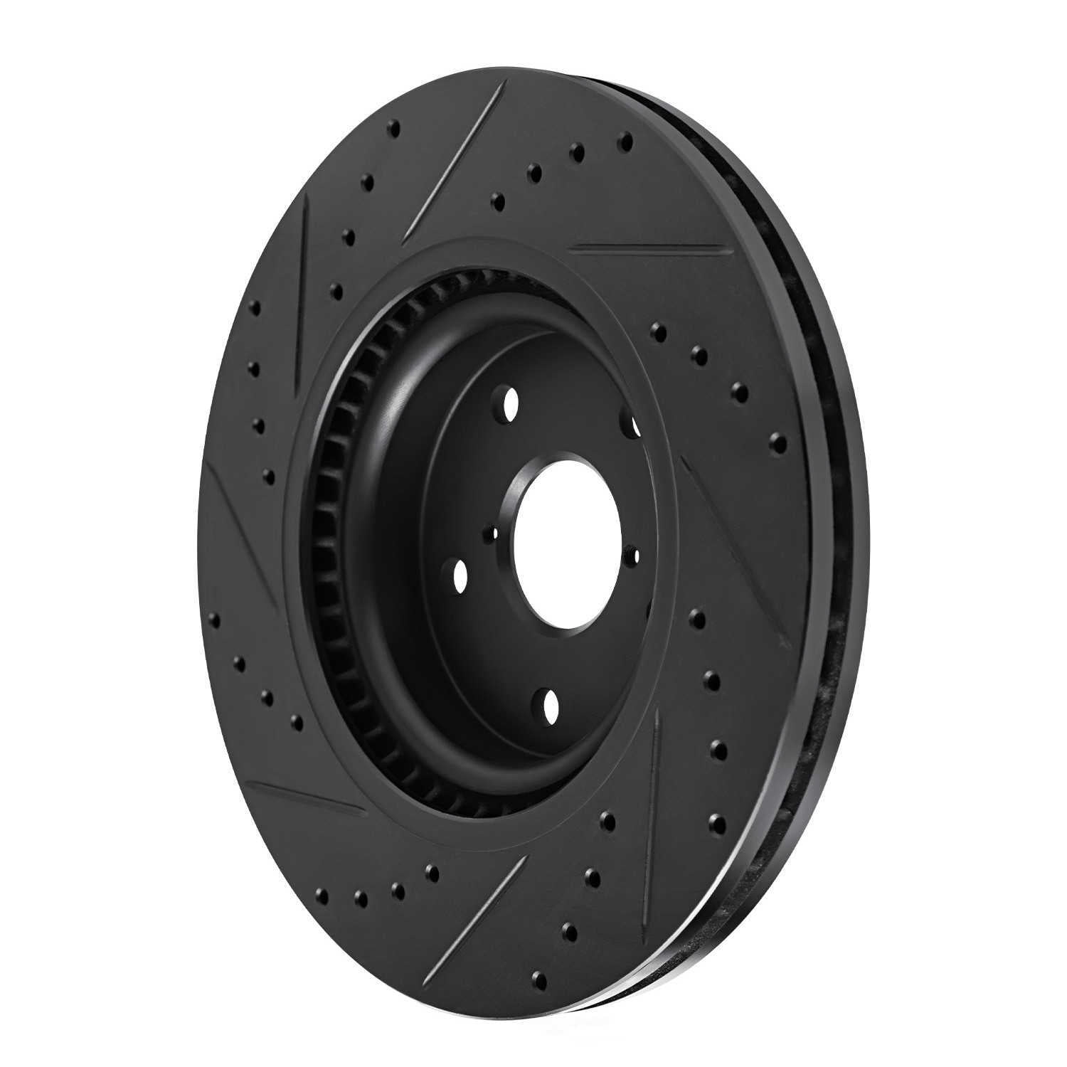 Dynamic Friction Company 633-13049R DFC Brake Rotor - Drilled And Slotted - Black