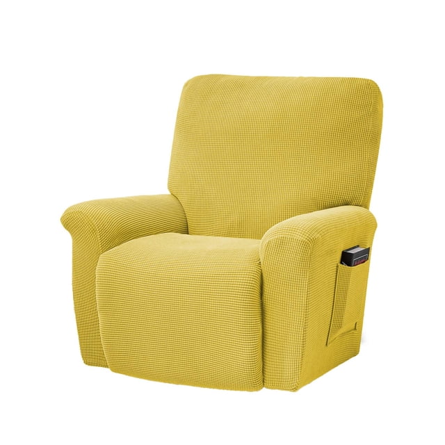 Funda elástica para sillón relax, funda de sillón, protector de sillón 4 piezas, funda elástica para sillón de TV, tumbona, mecedora, sillón relax