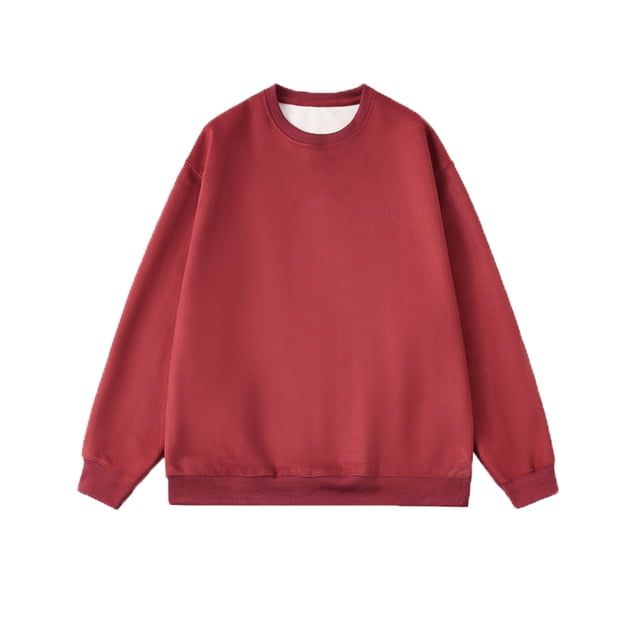 Men Casual Round Neck Long Sleeve Pullover Solid Color Sweatshirts Blouse