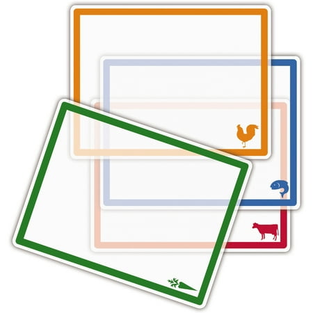 Farberware 4-Piece 11 Inch By 14 Inch Flexible Cutting Mat Set with Icons