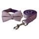 thumbnail image 2 of Pet Dog Collar and Leash, Velvet Dog Collar and Leash, Soft and Comfortable, Adjustable Collars for Dogs Dark Purple Pink Velvet Dog Collar Double Kno, 2 of 5
