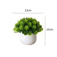 thumbnail image 2 of Plantas artificiales en maceta, miniplantas falsas en macetas, planta de césped artificial decorativa con maceta de plástico blanca for decoración del hogar., 2 of 4
