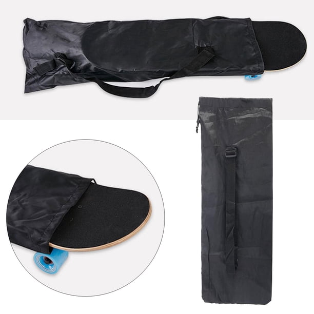Bolsa de monopatín al aire libre Correas Negro Patinaje Patinaje ajustable 210D Oxford 87x28cm Cola Cubierta de skateboard