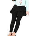 thumbnail image 3 of URMAGIC Girls' Leggings with Skirt - 2 Pack of Cotton Ruffle Skirt Pants for Kids for 4-10 Years, 3 of 18