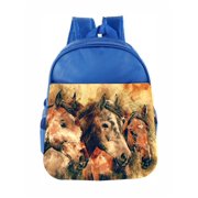 Preschool Backpack Horse Vintage Horses Toddler School Bag Set