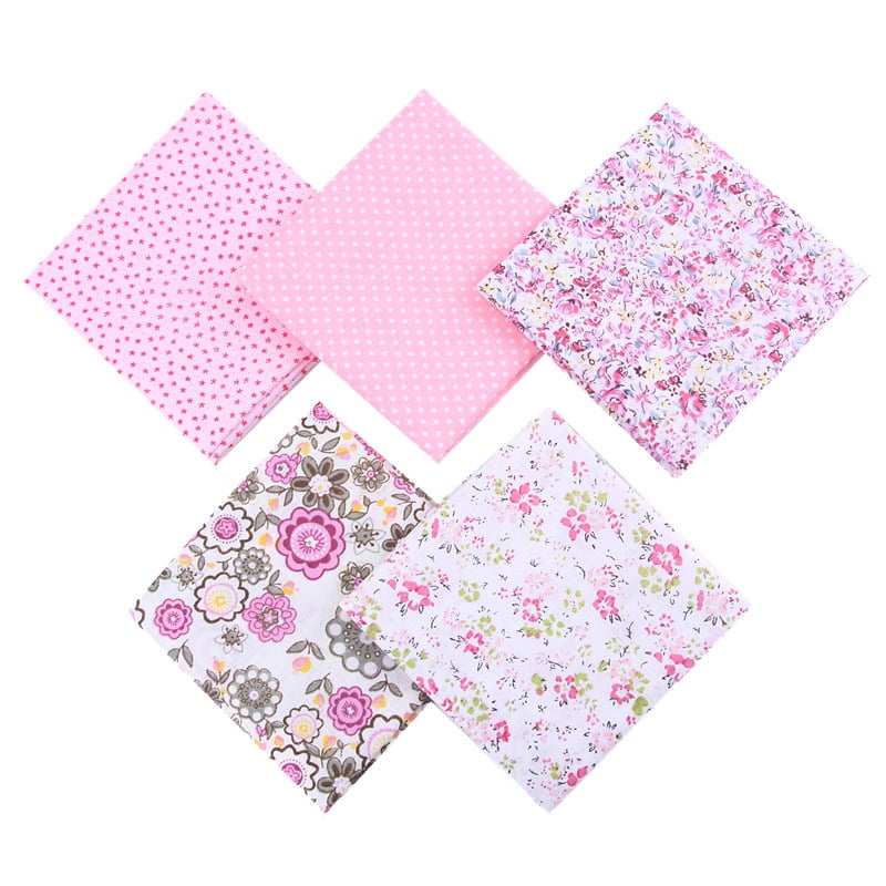 5 PCS 50x50cm DIY Square Floral Cotton Fabric Patchwork Cloth Crafts Sewing Kits 