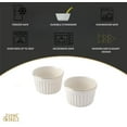 thumbnail image 5 of Thyme & Table Pie Dish and 2-Piece Ramekin Set, White Ribbed Ceramic, 5 of 10