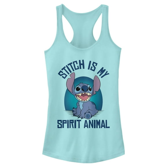 Junior's Lilo & Stitch My Spirit Animal Racerback Tank Top Cancun 2X Large
