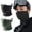 Extra Long Style - Black+Green, variant on 2-Pack Half Face Mask for Motorcycle Cycling, Breathable Windproof UV Protection Dustproof Neck Gaiter for Outdoor Sports