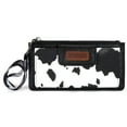 thumbnail image 4 of Wrangler Minimalist Wristlet Wallet with Phone Slot & RFID Protection & Smooth Zipper, Cow Black, 4 of 7