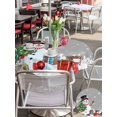 thumbnail image 4 of Outdoor Tablecloth with Umbrella Hole and Zipper, Grey Snowman Christmas Round Table Cloth 60 Inch Waterproof Tablecloth, Gifts Xmas Tree Winter Snowflake Picnic Table Cover for Patio Camping, 4 of 7