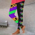 thumbnail image 2 of QATAINLAV Women's Leggings 2025 Mardi Gras Outfits Casual High Waisted Tummy Control Workout Leggings Milk Silk Soft Butt Lifting Tight Pants Multicolor S, 2 of 5