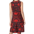 thumbnail image 2 of blood black and red horror Spring Summer Dresses for Women Fashion T-shirt Dress Casual Sleeveless Loose Sundress with Pockets, 2 of 5