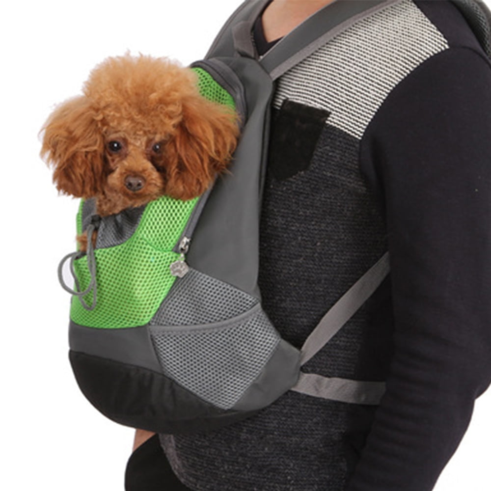 Greswe Pet Carrier Backpack Dog Cat Front Pack With Breathable Head Out Design For Small Medium Dogs For Travel Hike Outdoor Green S