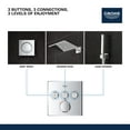 thumbnail image 3 of Grohe 29 165 Smartcontrol Triple Function Thermostatic Valve Trim Only - White, 3 of 7