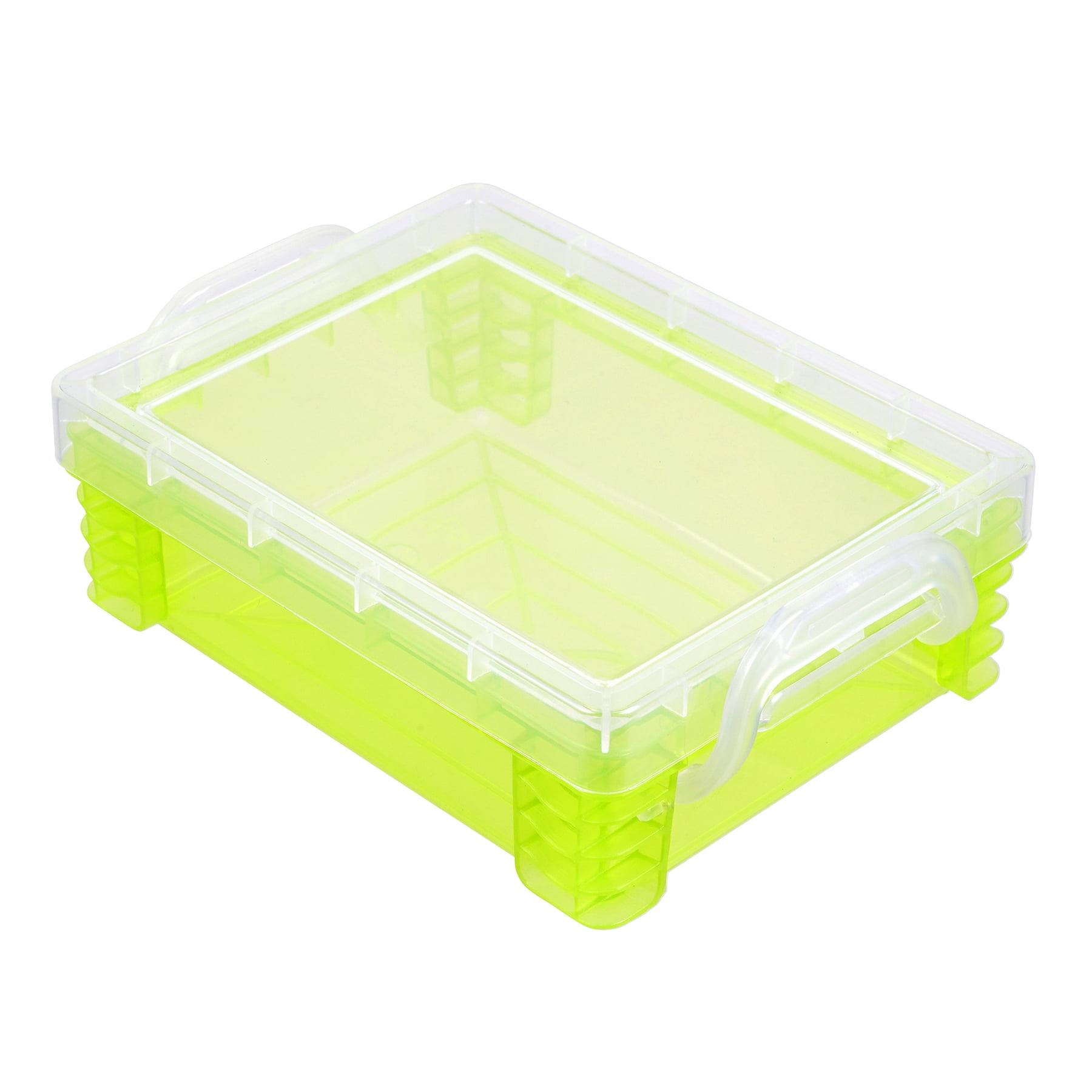 Green Stacking Crayon Box by Simply Tidy - Plastic Storage Containers for School Supplies - Sewing and Crafts - Bulk 36 Pack
