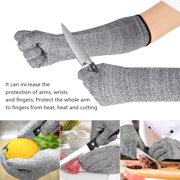 1 Pair Anti-puncture Cut Arm Sleeve Cut Resistant Knit Sleeves Outdoor Work Safety Anti-cutting