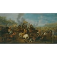thumbnail image 2 of Christian Reder 24x15 Black Ornate Framed Double Matted Museum Art Print Titled: A Battle Scene Between Christians and Turks, 2 of 5
