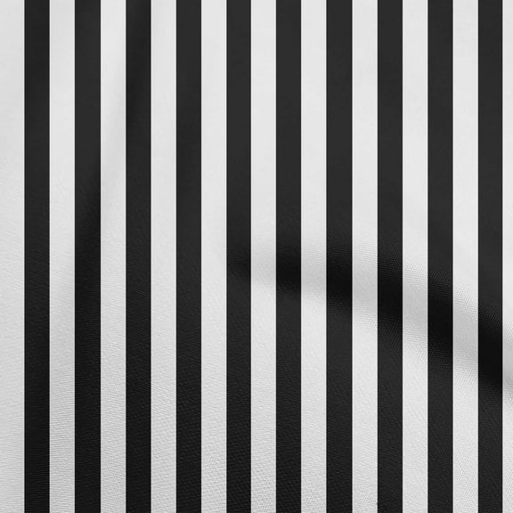 oneOone Polyester Spandex Black Fabric Stripes Sewing Fabric By The Yard Printed Diy Clothing Sewing Supplies 56 Inch Wide