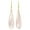 Light Pink, variant on AeraVida Unique Light Pink Rose Quartz Long Teardrops Gold-Plated Silver Dangle Earrings