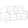 thumbnail image 3 of Pemberly Row Modern Mineral Power Glider Reclining Sofa and Glider Loveseat, 3 of 17