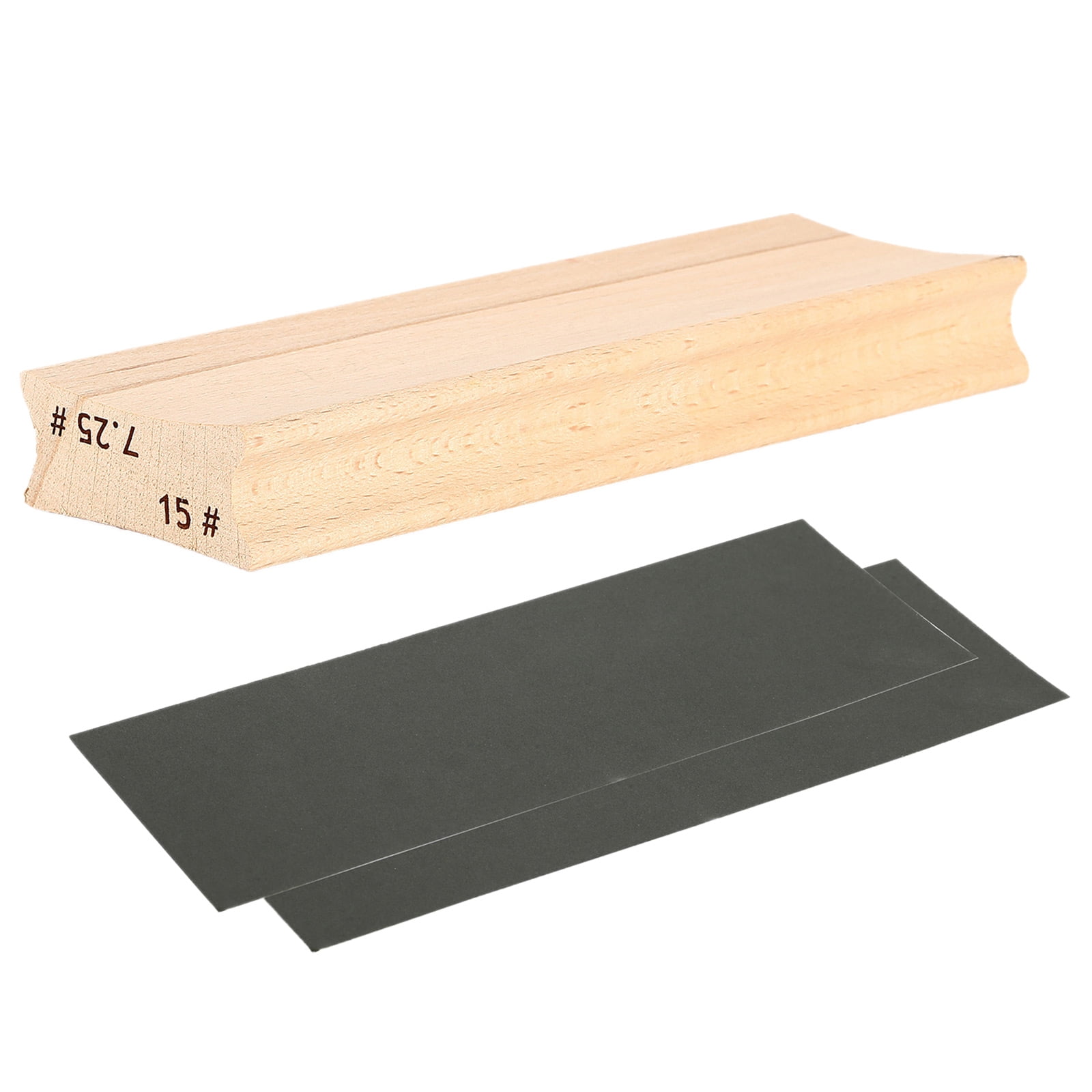 FEAMOS Wood Polished Sanding Block for Guitar Fret Leveling Fingerboards Luthier Tools with Sandpaper Guitar Repair Tools Set