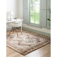 thumbnail image 3 of Rugs.com Charlotte Collection Rug – 5 Ft Square Brown Low-Pile Rug Perfect For Living Rooms, Kitchens, Entryways, 3 of 8