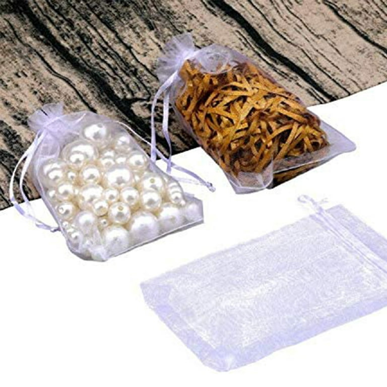100pcs Small Drawstring Mesh Gift Bags Organza Bags 2.8x3.5 Pouches  Packing bags Candies bags