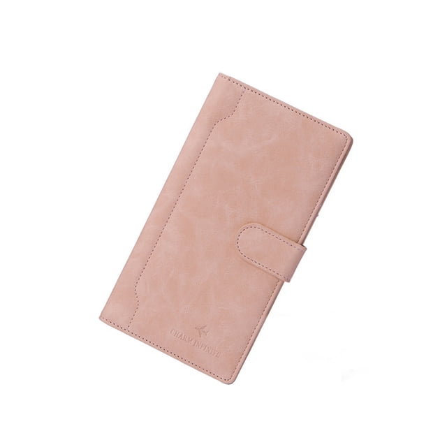 Qarigey Cartera para tarjeta de identificación, soporte de almacenamiento para pasaporte, fecha escolar portátil, monedero para tienda, Carteras Rosado