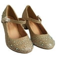 thumbnail image 3 of Lucky Top Apple5K Girls Sparkling Mary Jane Rhinestone Glitter Dress Pumps 4, 3 of 4