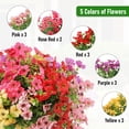 thumbnail image 3 of Flores artificiales Powbrace de seda sintética para exteriores, 14 paquetes, 3 of 7