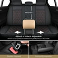 thumbnail image 5 of Nilight 5 Car Seat Covers Waterproof Faux Leather Cushions Anti-Slip Universal Fit for 5 Passenger Cars Hyundai Kia Civic Corolla Honda Accord Camry CR-V Fusion SUV Truck, Black+Red, 5 of 7