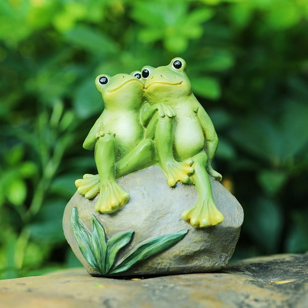 Lover Frog Decor Garden Frogs Couple Statues Romantic Resin Animal Figurine  Frog Stuff Outdoor Lawn Accessories