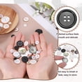 thumbnail image 3 of Uxcell 36Pcs Round Natural Shell Buttons,12.5mm 4 Holes Mother of Pearl Craft Seashell Sewing Buttons for Clothes Shirts Dresses Sewing DIY Craft Making, Porcelain White, 3 of 6