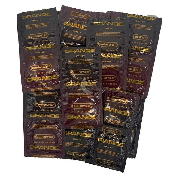 Caution Wear "Grande" LARGE Fit Condoms | 36-Pack